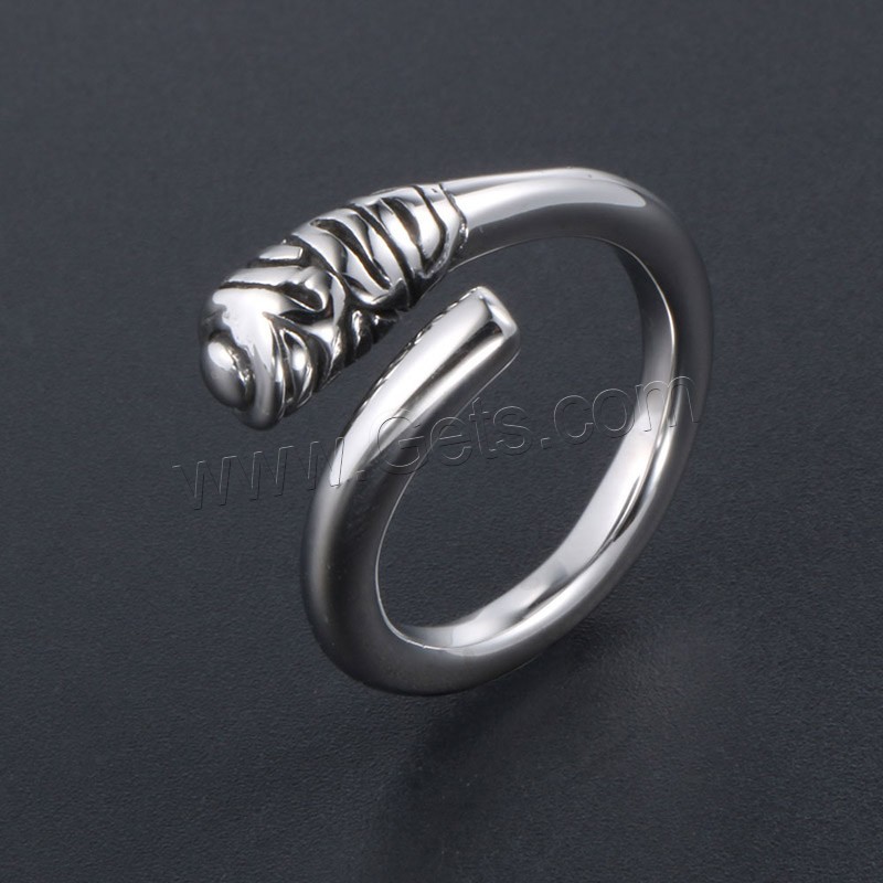 Titan Stahl Fingerring, Titanstahl, unisex & verschiedene Größen vorhanden & Schwärzen, verkauft von PC