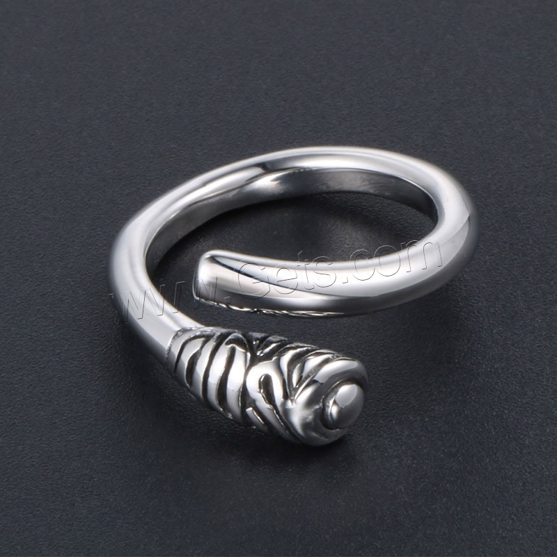 Titan Stahl Fingerring, Titanstahl, unisex & verschiedene Größen vorhanden & Schwärzen, verkauft von PC