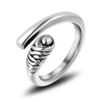 Titanium Steel Finger Ring, Unisex & blacken 