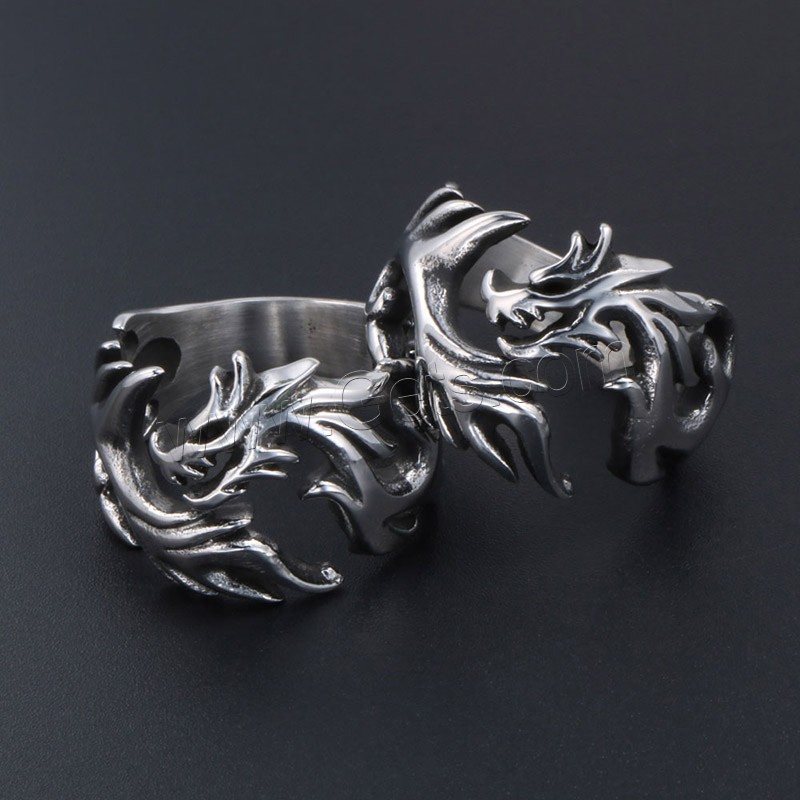 Titanium Steel Finger Ring, Unisex & different size for choice & blacken, Sold By PC