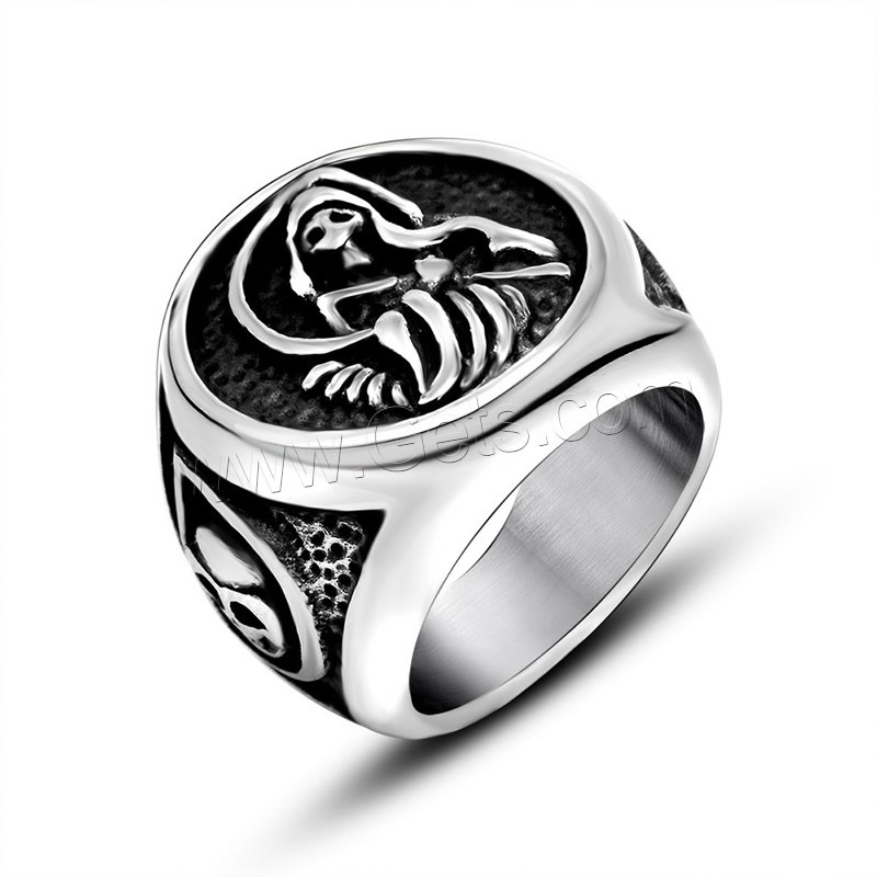 Titan Stahl Fingerring, Titanstahl, unisex & verschiedene Größen vorhanden & Schwärzen, verkauft von PC