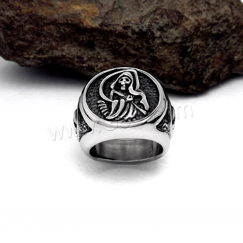 Titan Stahl Fingerring, Titanstahl, unisex & verschiedene Größen vorhanden & Schwärzen, verkauft von PC