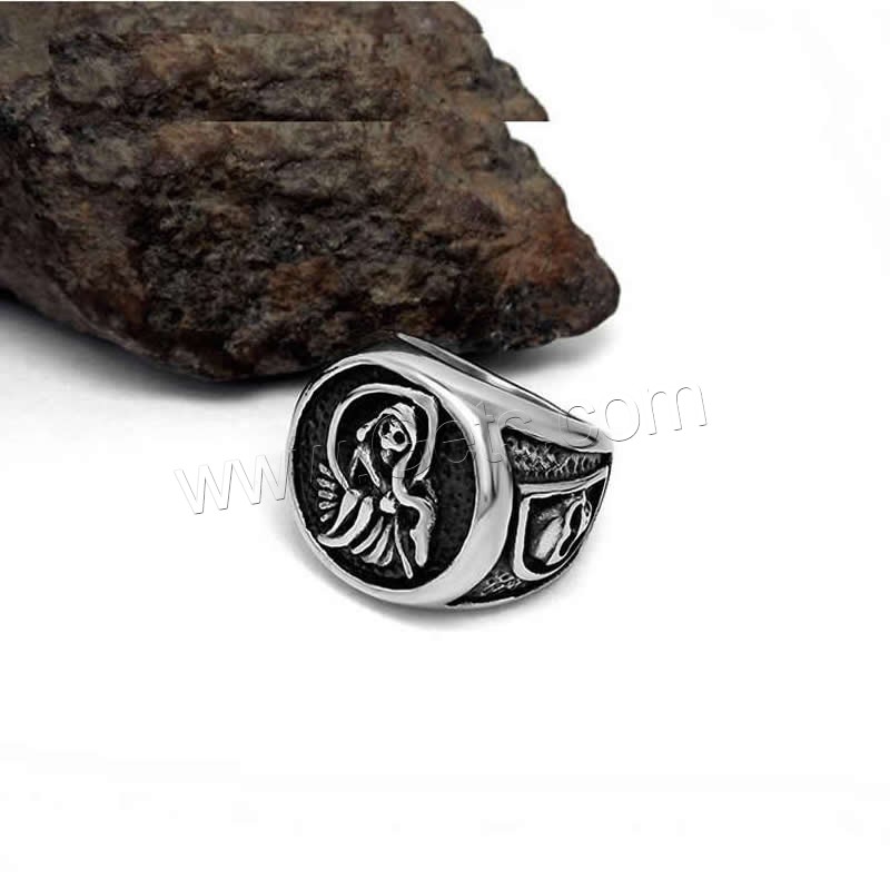 Titan Stahl Fingerring, Titanstahl, unisex & verschiedene Größen vorhanden & Schwärzen, verkauft von PC