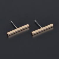 Messing Ohrstecker, plattiert, für Frau, keine, 15x2x2mm, verkauft von Paar