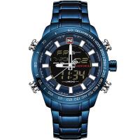 Colección de relojes NAVIFORCE®, acero inoxidable, con dial de aleación de cinc & Vidrio, chapado, para hombre & impermeable, más colores para la opción, 48x16mm, longitud:aproximado 9.6 Inch, Vendido por UD