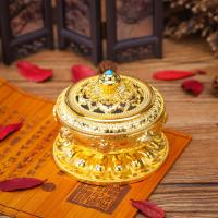 Zinc Alloy Incense Burner, gold color plated 