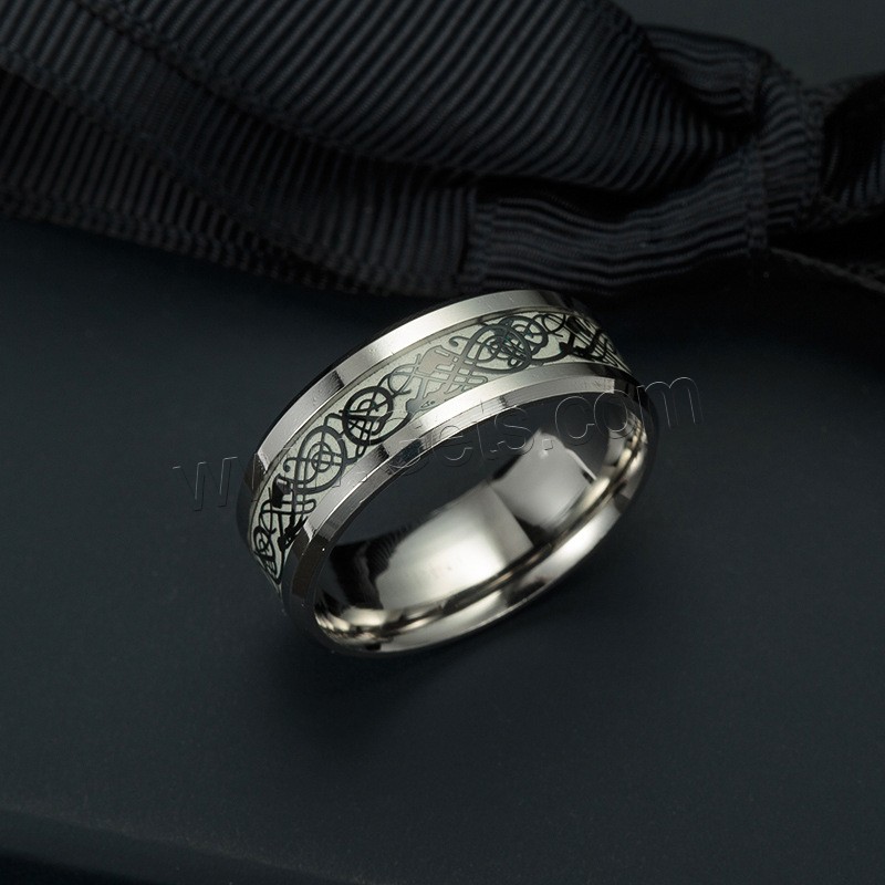 Titanium Steel Finger Ring, plated, Unisex & different size for choice & luminated, more colors for choice, Sold By PC