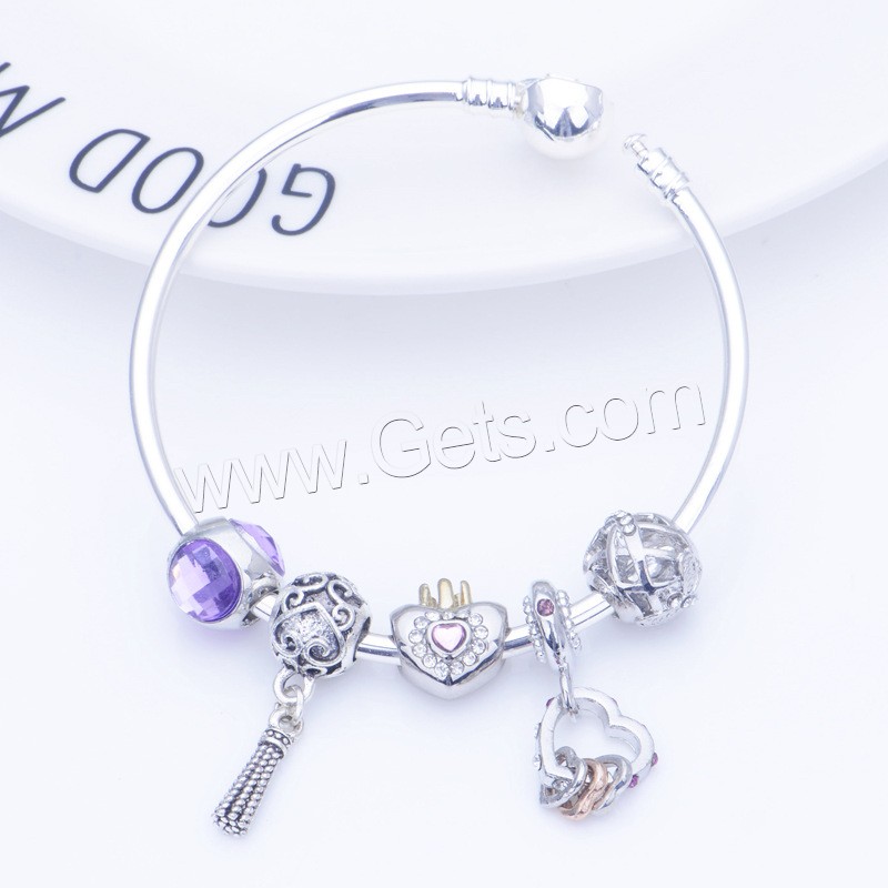 European Match Cristal Bracelets, alliage de zinc, avec chalumeau, Placage, normes différentes pour le choix & pour femme & avec strass, Vendu par PC