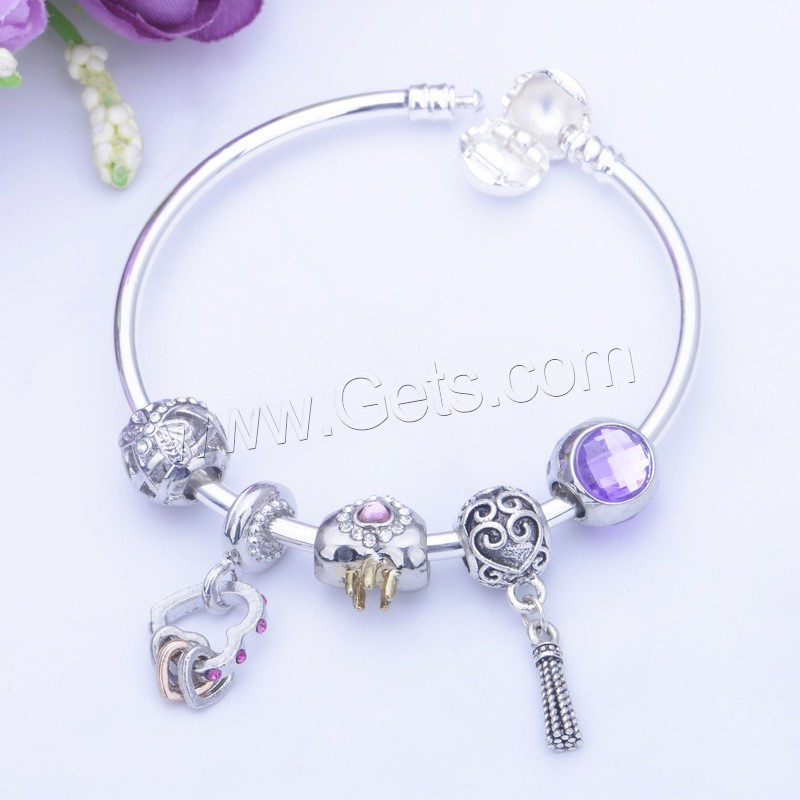 European Match Cristal Bracelets, alliage de zinc, avec chalumeau, Placage, normes différentes pour le choix & pour femme & avec strass, Vendu par PC