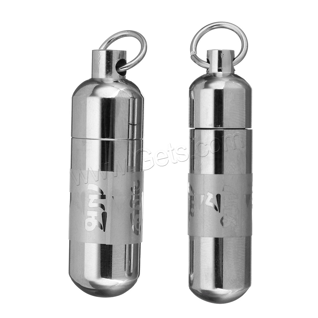 Stainless Steel Pendants, Column, different size for choice, original color, Hole:Approx 8mm, Sold By PC