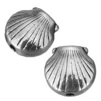 Zinc Alloy Jewelry Beads, Shell, antique silver color plated Approx 1mm 