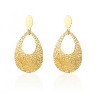 Stainless Steel Drop Earring, gold color plated, for woman 