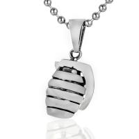 Pendentifs en titane, Acier titane, Grenade, noircir Environ 2-5mm, Vendu par PC