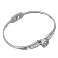 Bracelet en acier inoxydable, avec argile, pour femme, couleur originale, 10mm, Diamètre inté Environ Vendu par PC