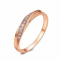 Cubic Zirconia Micro Pave Brass Finger Ring, plated & micro pave cubic zirconia & for woman 