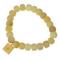 Bijoux Bracelet en plastique, acier inoxydable, avec Plastique, Placage de couleur d'or, pour femme & avec strass  Environ 7 pouce, Vendu par brin