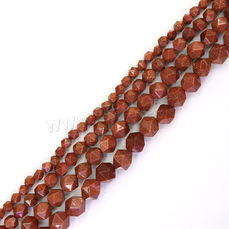 Goldstone Beads, DIY & different size for choice, brown, Hole:Approx 1mm, Sold By Strand