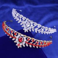 Bridal Tiaras, Zinc Alloy, with Crystal, plated, for woman & with rhinestone 