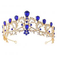 Bridal Tiaras, Zinc Alloy, with Crystal, plated, for woman & with rhinestone 