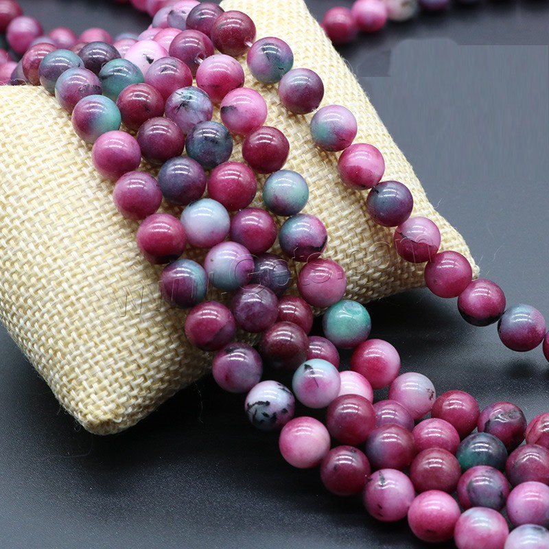 Single Gemstone Beads, Natural Stone, Round, polished, different size for choice & different styles for choice, purple, Hole:Approx 1mm, Sold By Strand