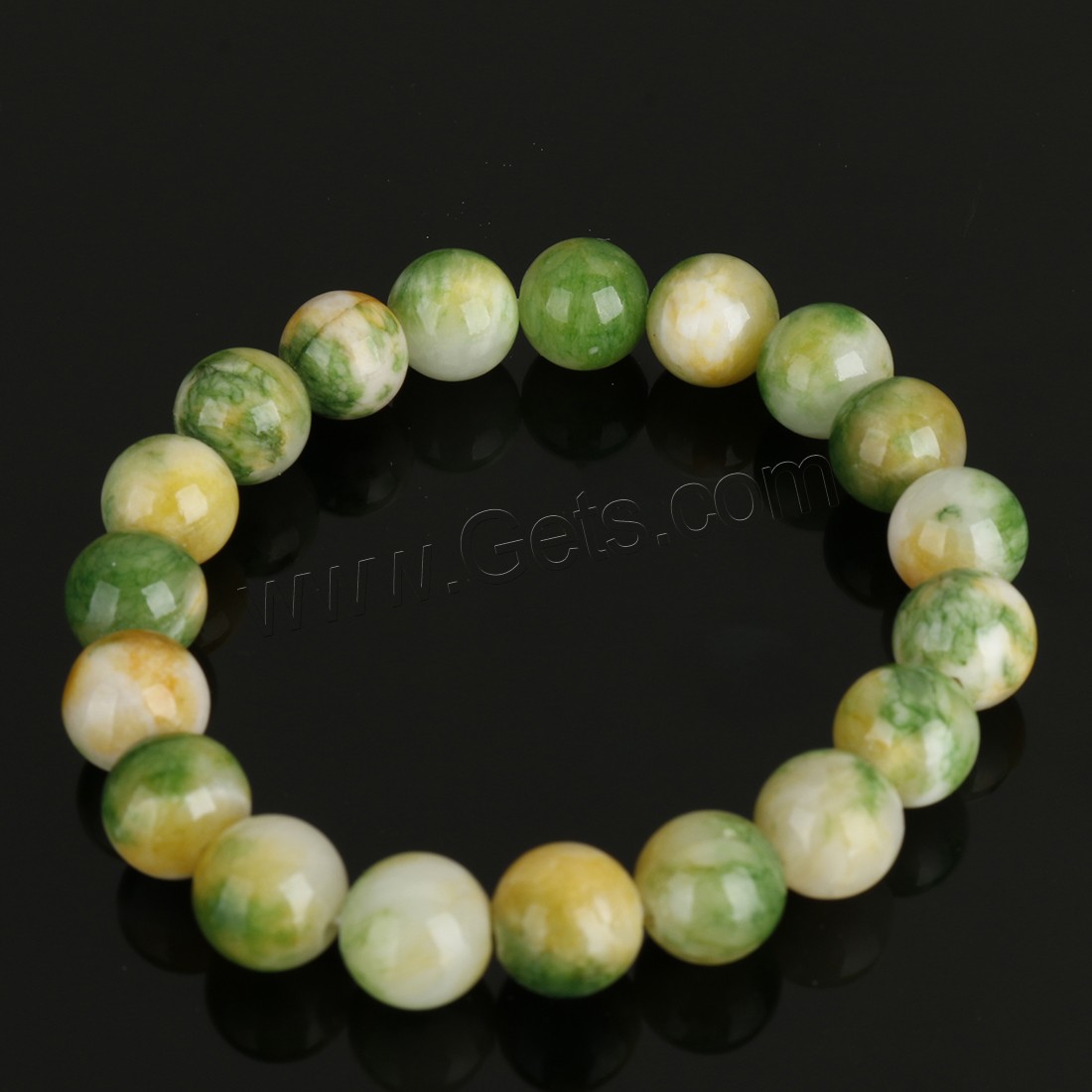 Persian Jade Bracelet, Round, different size for choice, more colors for choice, Length:Approx 8 Inch, Sold By Strand