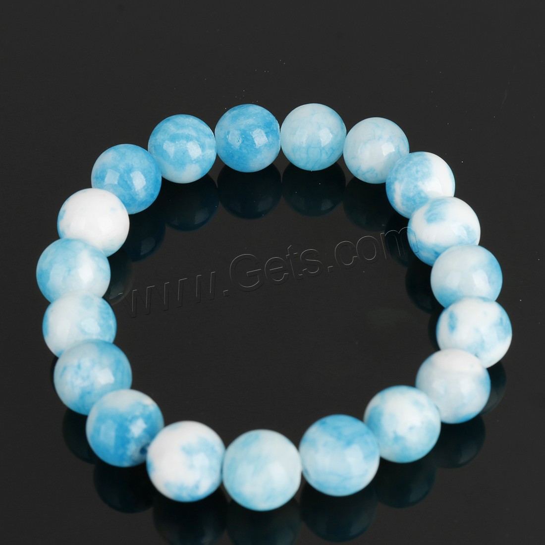 Persian Jade Bracelet, Round, different size for choice, more colors for choice, Length:Approx 8 Inch, Sold By Strand