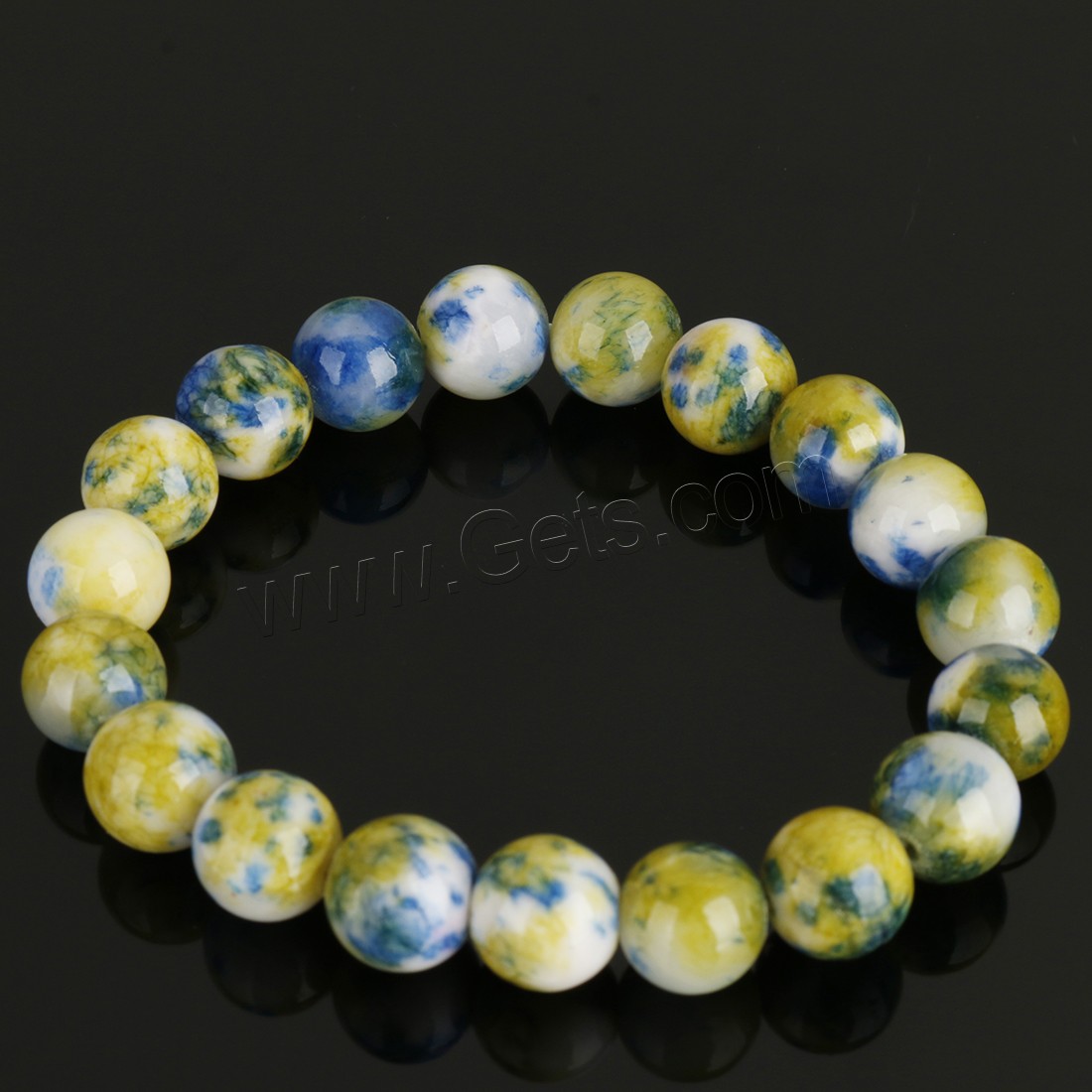 Persian Jade Bracelet, Round, different size for choice, more colors for choice, Length:Approx 8 Inch, Sold By Strand