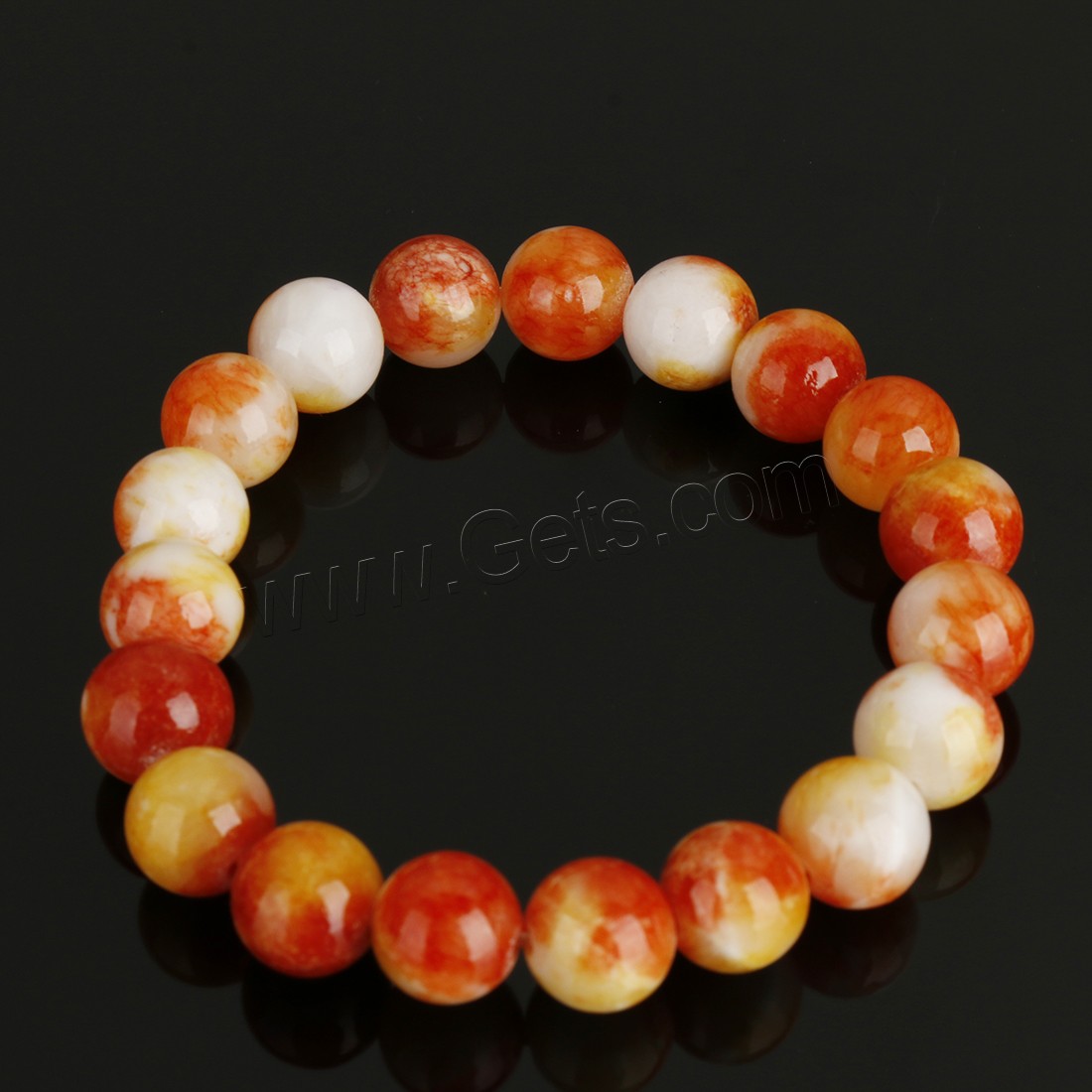 Persian Jade Bracelet, Round, different size for choice, more colors for choice, Length:Approx 8 Inch, Sold By Strand