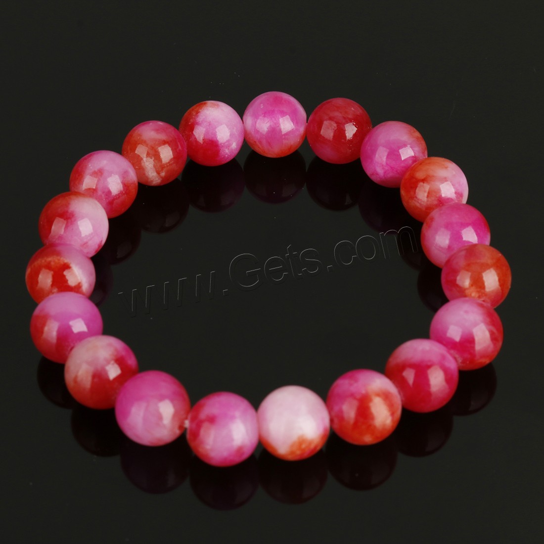 Persian Jade Bracelet, Round, different size for choice, more colors for choice, Length:Approx 8 Inch, Sold By Strand