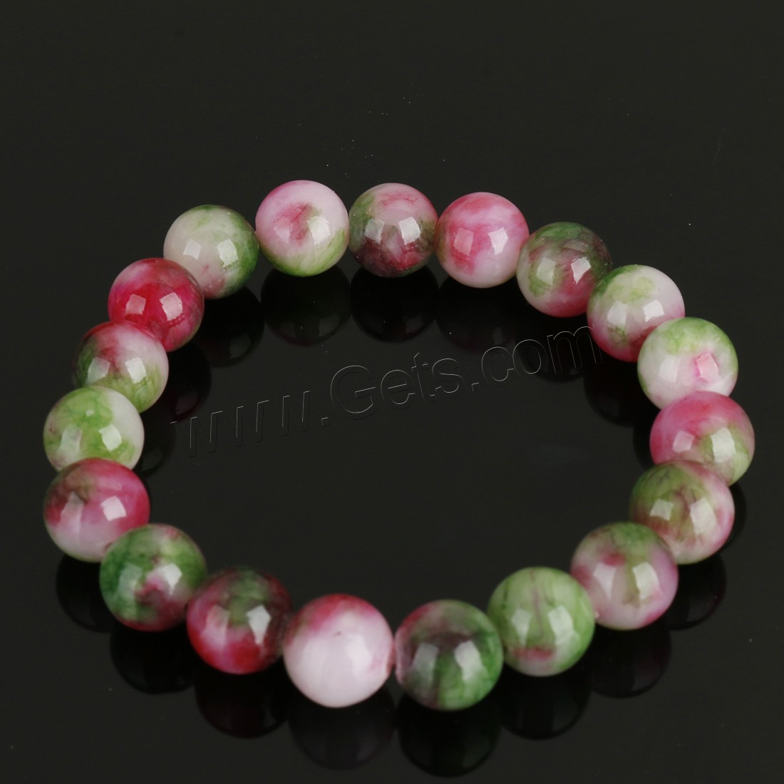 Persian Jade Bracelet, Round, different size for choice, more colors for choice, Length:Approx 8 Inch, Sold By Strand