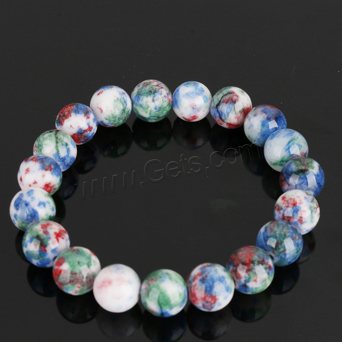 Persian Jade Bracelet, Round, different size for choice, more colors for choice, Length:Approx 8 Inch, Sold By Strand