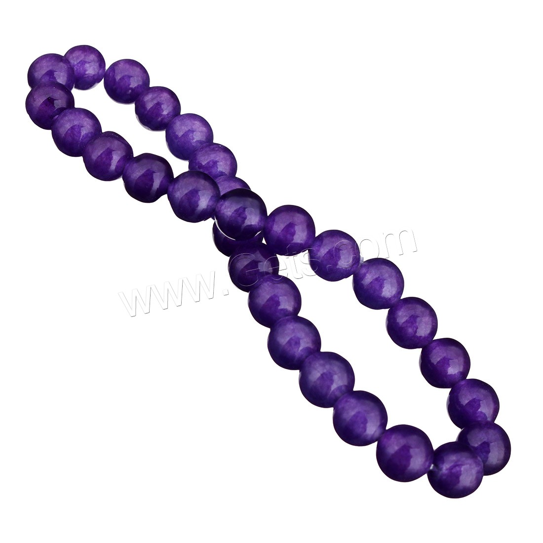 Dyed Jade Bracelet, Round, different size for choice, more colors for choice, Length:Approx 7 Inch, Sold By Strand