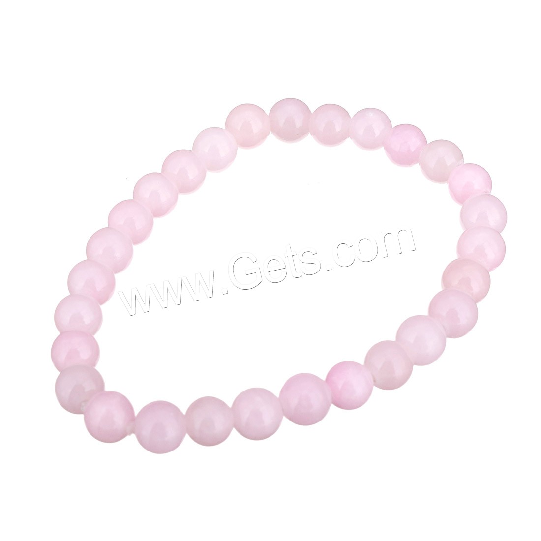 Dyed Jade Bracelet, Round, different size for choice, pink, Length:Approx 7 Inch, Sold By Strand