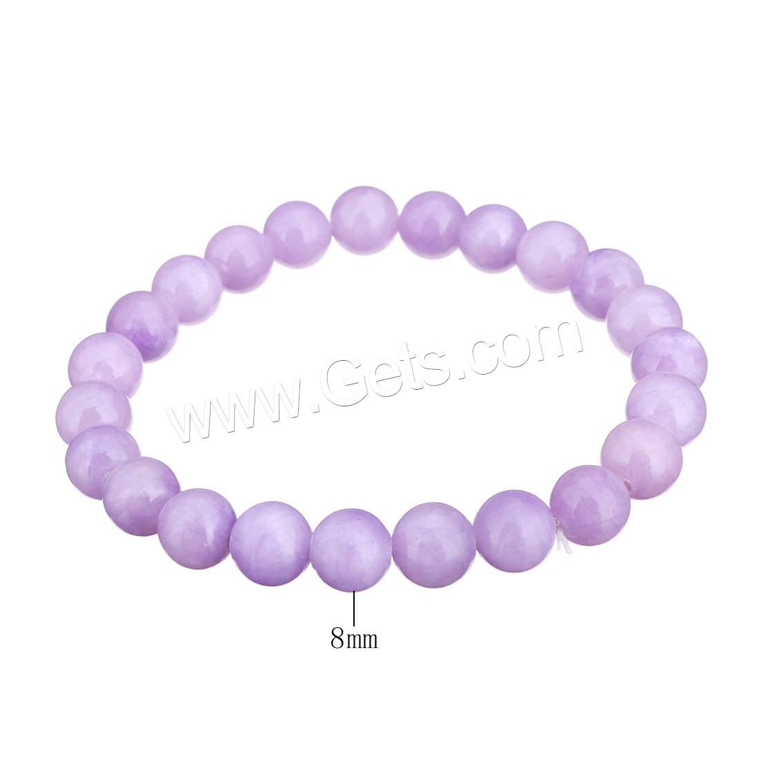 Dyed Jade Bracelet, Round, different size for choice, more colors for choice, Length:Approx 7 Inch, Sold By Strand