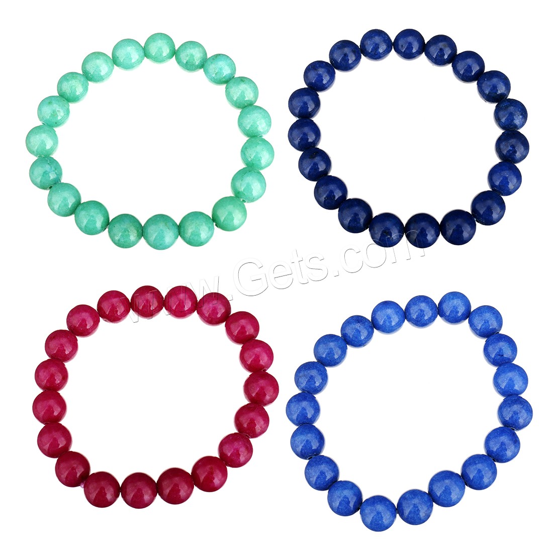 Mashan Jade Bracelet, Round, different size for choice, more colors for choice, Length:Approx 8 Inch, Sold By Strand