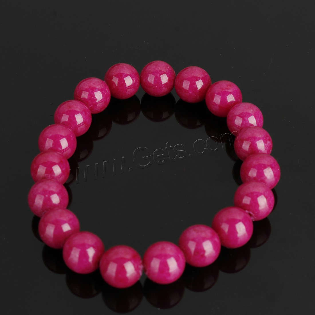 Mashan Jade Bracelet, Round, different size for choice, more colors for choice, Length:Approx 8 Inch, Sold By Strand