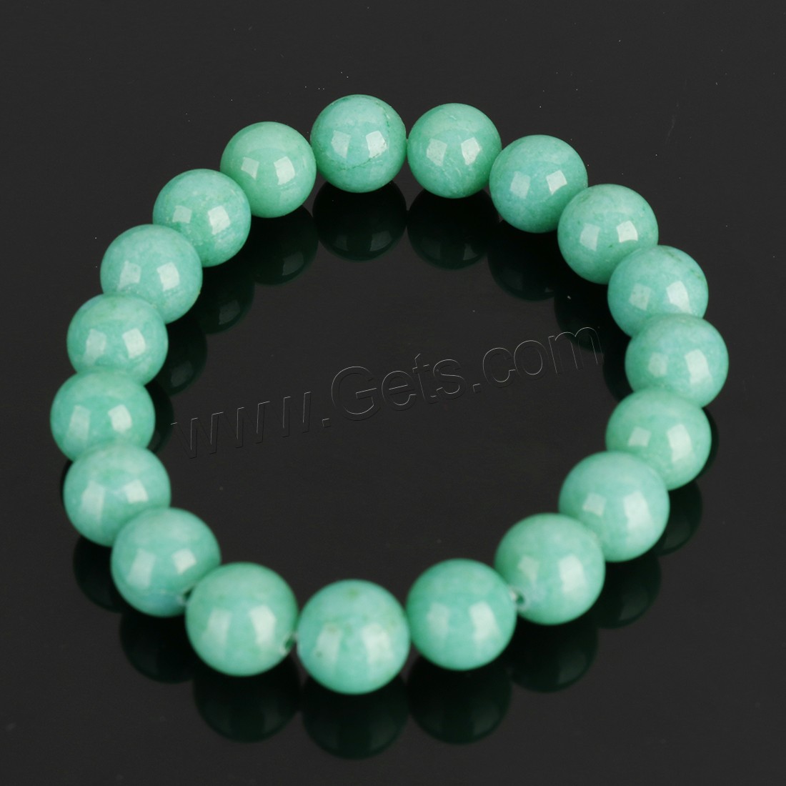 Mashan Jade Bracelet, Round, different size for choice, more colors for choice, Length:Approx 8 Inch, Sold By Strand