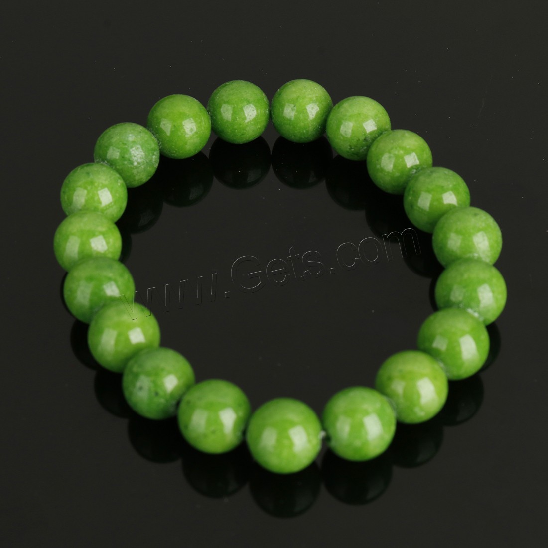 Mashan Jade Bracelet, Round, different size for choice, more colors for choice, Length:Approx 8 Inch, Sold By Strand