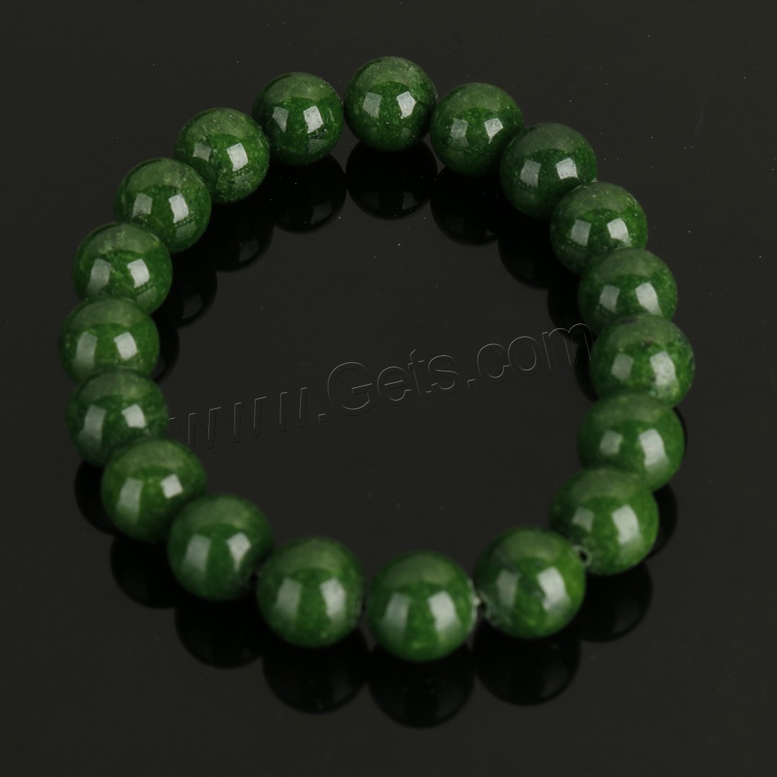 Mashan Jade Bracelet, Round, different size for choice, more colors for choice, Length:Approx 8 Inch, Sold By Strand