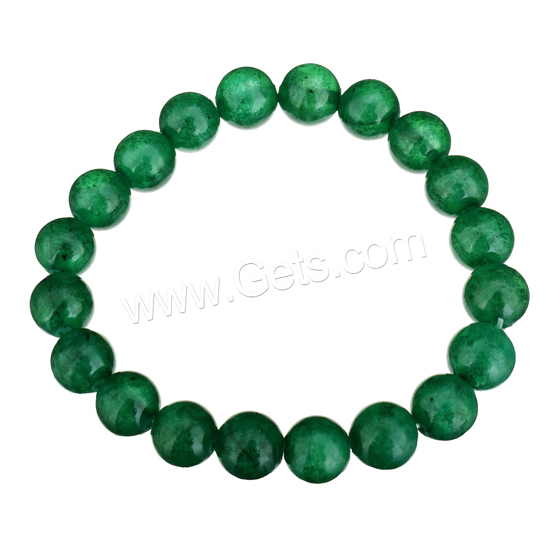 Dyed Jade Bracelet, Round, different size for choice, more colors for choice, Length:Approx 8 Inch, Sold By Strand