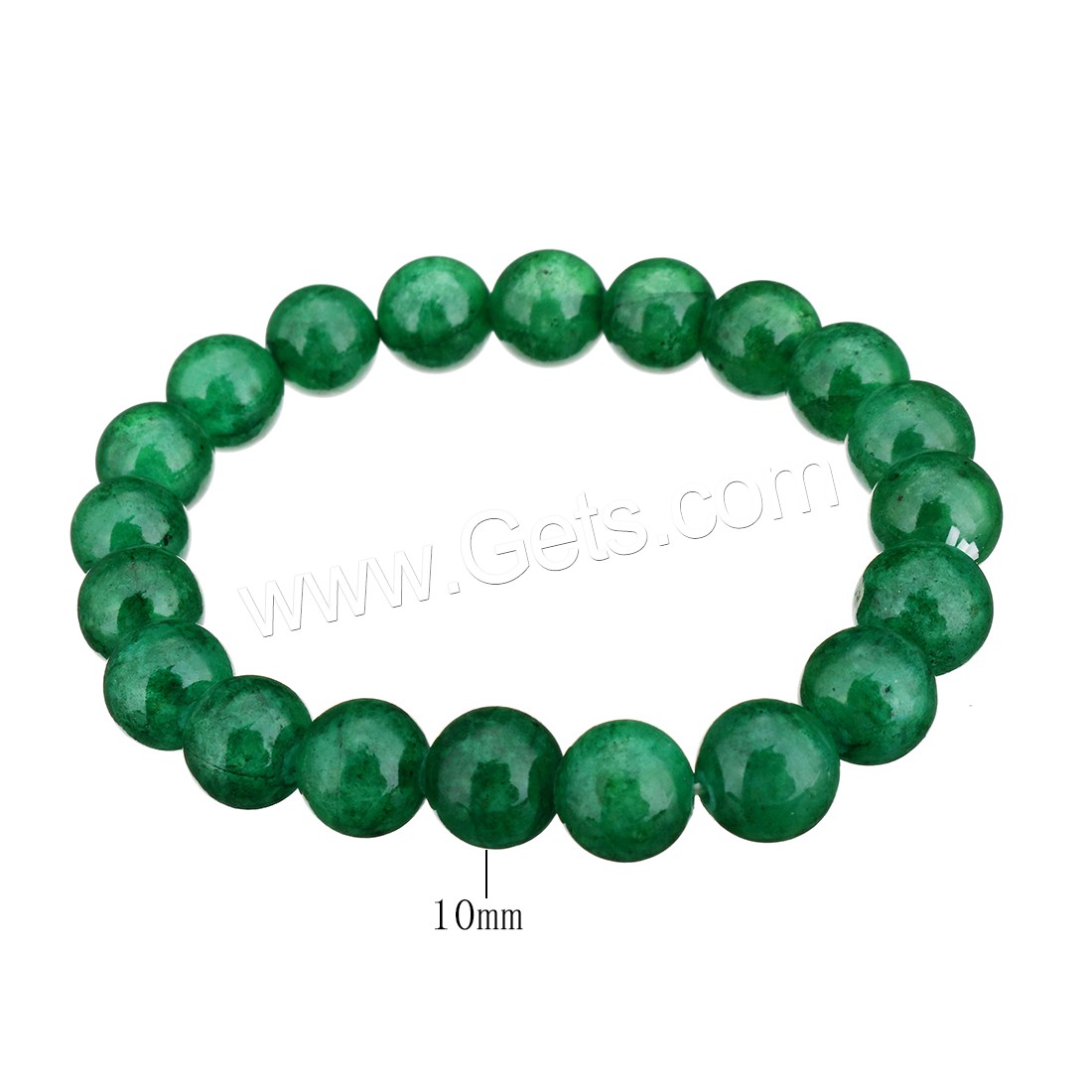 Dyed Jade Bracelet, Round, different size for choice, more colors for choice, Length:Approx 8 Inch, Sold By Strand