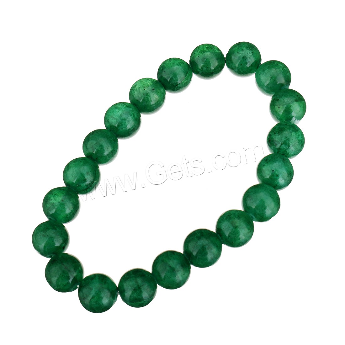 Dyed Jade Bracelet, Round, different size for choice, more colors for choice, Length:Approx 8 Inch, Sold By Strand