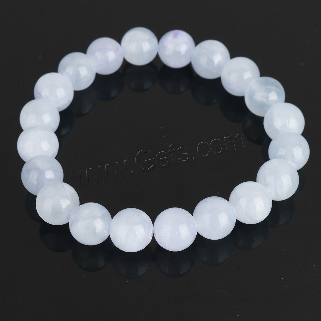 Dyed Jade Bracelet, Round, different size for choice, more colors for choice, Length:Approx 8 Inch, Sold By Strand