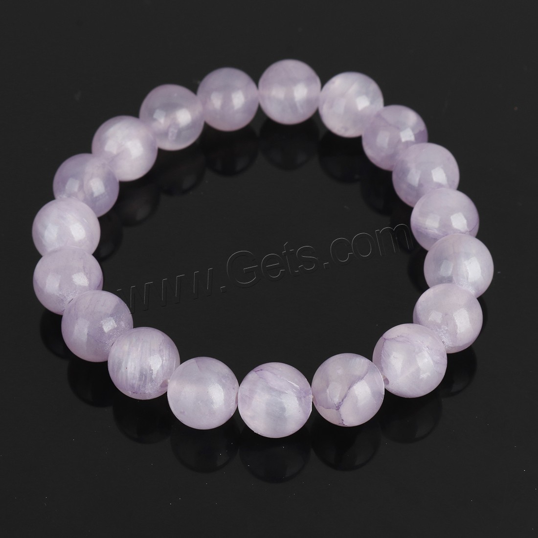 Dyed Jade Bracelet, Round, different size for choice, more colors for choice, Length:Approx 8 Inch, Sold By Strand