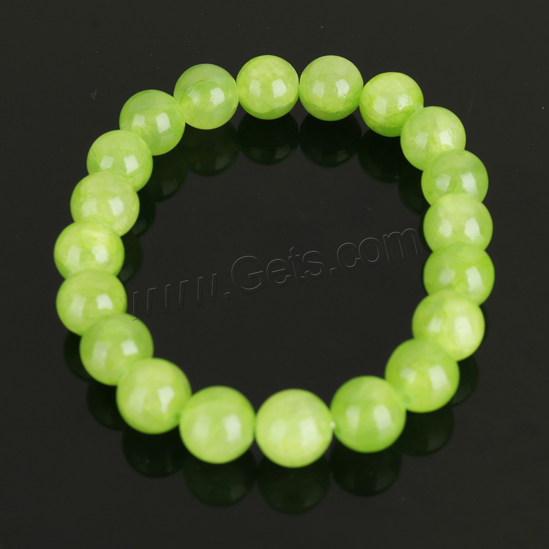 Dyed Jade Bracelet, Round, different size for choice, more colors for choice, Length:Approx 8 Inch, Sold By Strand