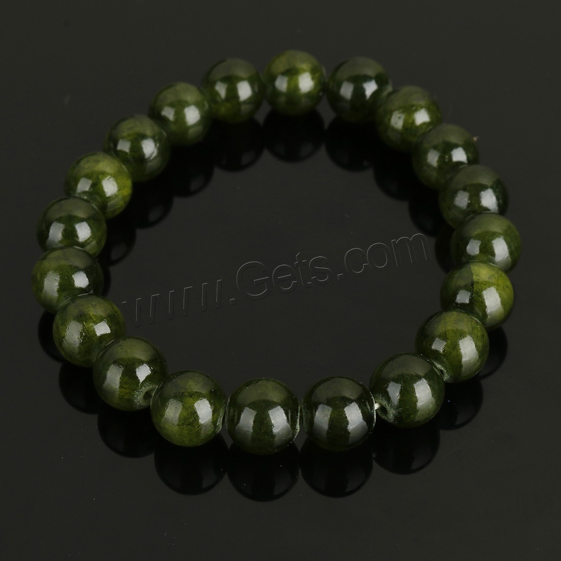 Dyed Jade Bracelet, Round, different size for choice, more colors for choice, Length:Approx 8 Inch, Sold By Strand