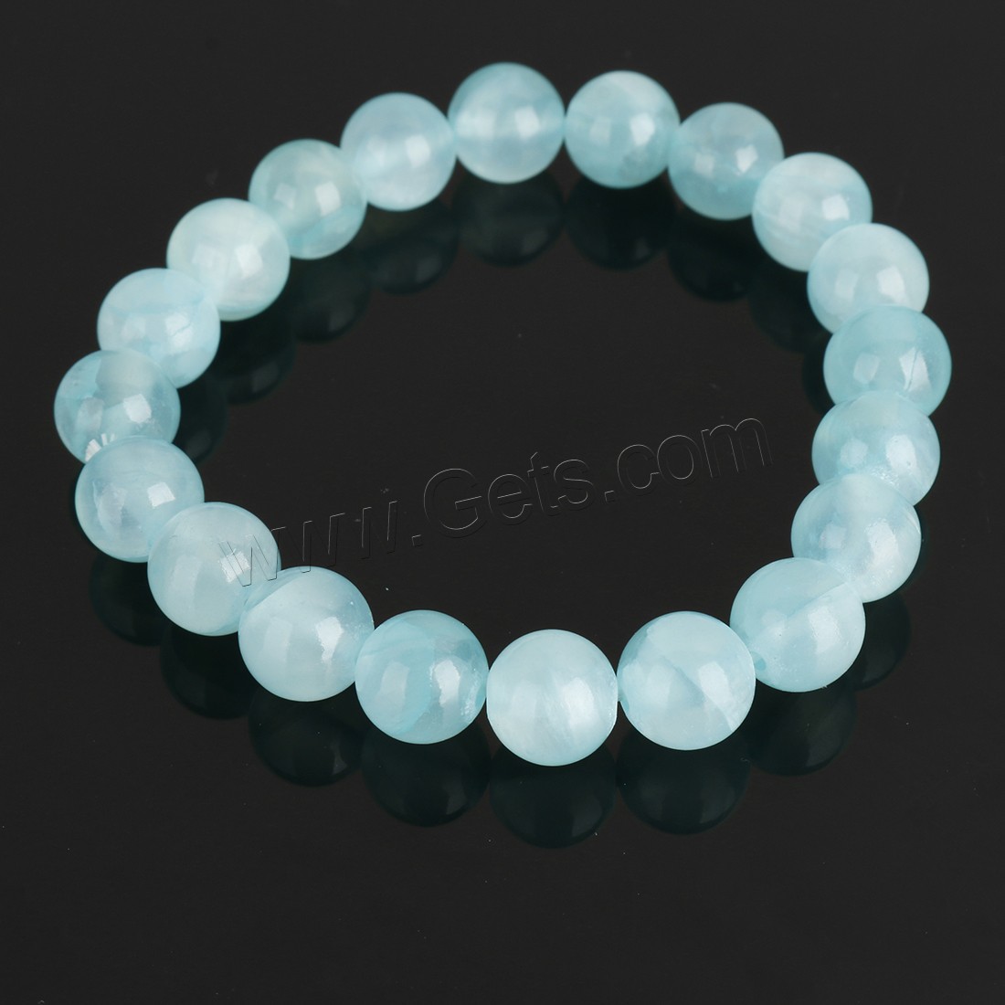 Dyed Jade Bracelet, Round, different size for choice, more colors for choice, Length:Approx 8 Inch, Sold By Strand