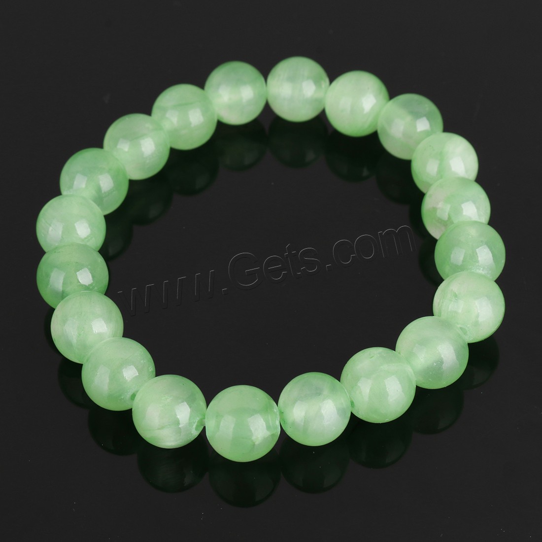 Dyed Jade Bracelet, Round, different size for choice, more colors for choice, Length:Approx 8 Inch, Sold By Strand