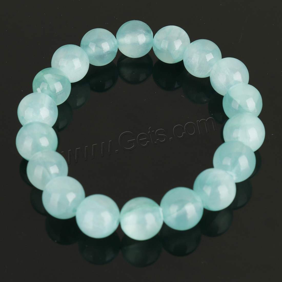 Dyed Jade Bracelet, Round, different size for choice, more colors for choice, Length:Approx 8 Inch, Sold By Strand