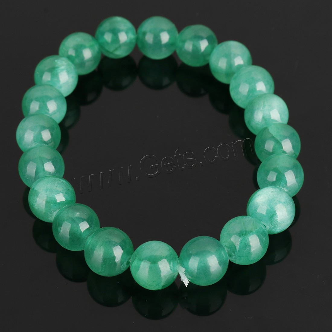 Dyed Jade Bracelet, Round, different size for choice, more colors for choice, Length:Approx 8 Inch, Sold By Strand